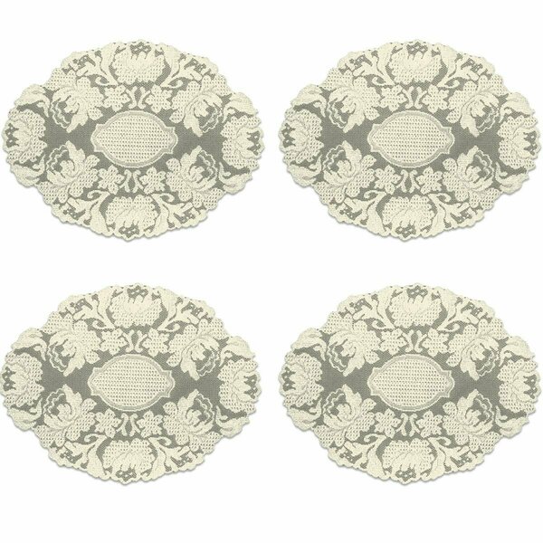 Heritage Lace 12 x 16 in. Windsor Doilies, Ecru - Set of 4 WN-1216E-S